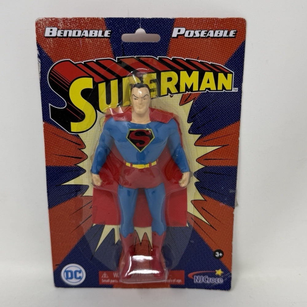 Croce Superman Bendable Poseable DC Comics Action Figure‎ NIP